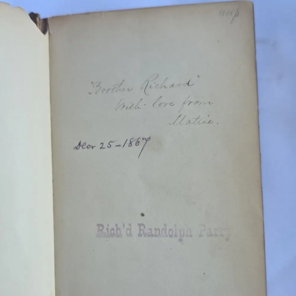 Adelaide A. Procter The Poems Leather Signed Ticknor and Fields Boston 1867